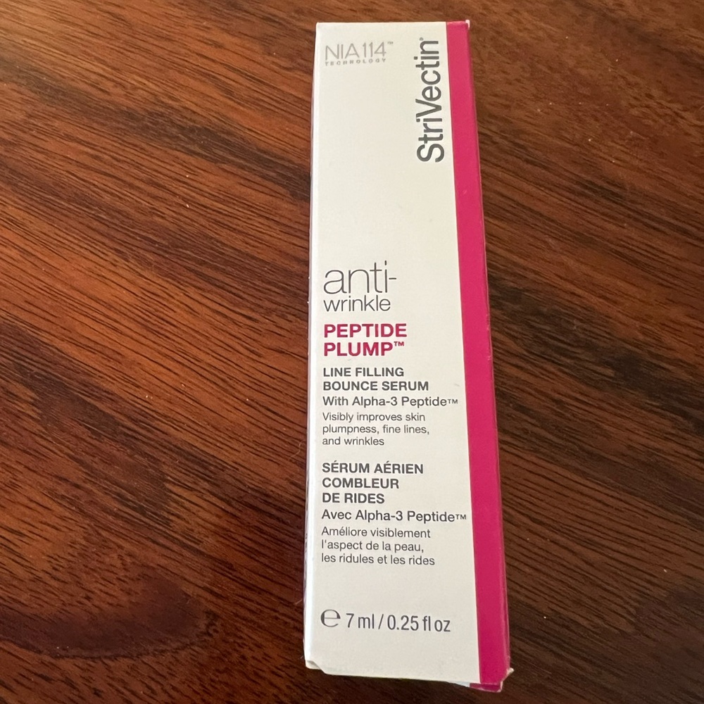 New! StriVectin Anti-wrinkle line filling bounce serum NIA-114. Travel 0.25 oz